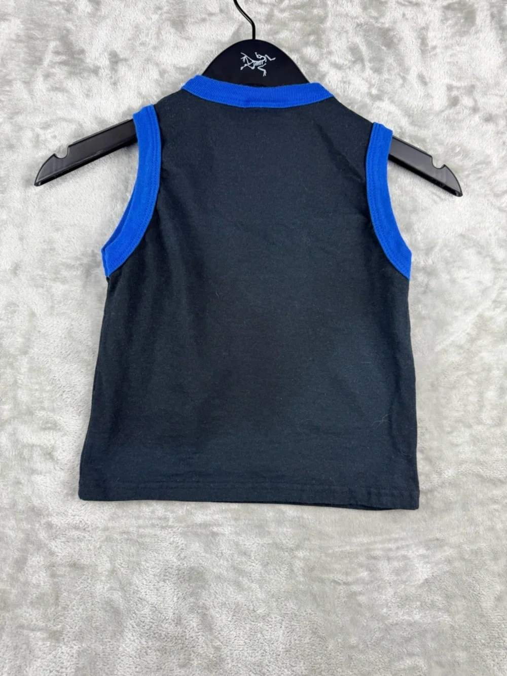 Vintage Warner Bros Batman  T Shirt Tank Top Youth Size 6‎ Black Fade 90's AOP